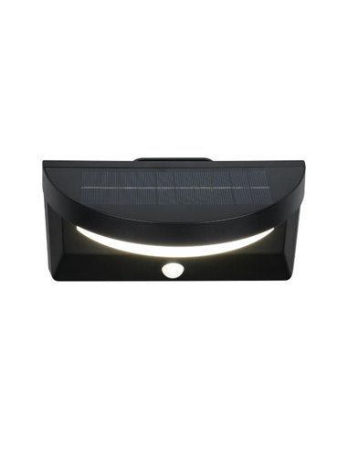 Aplique solar LED MORO redondeado, sensor de oscuridad, batería recargable y regulable 8W 850lm, 4000K IP44