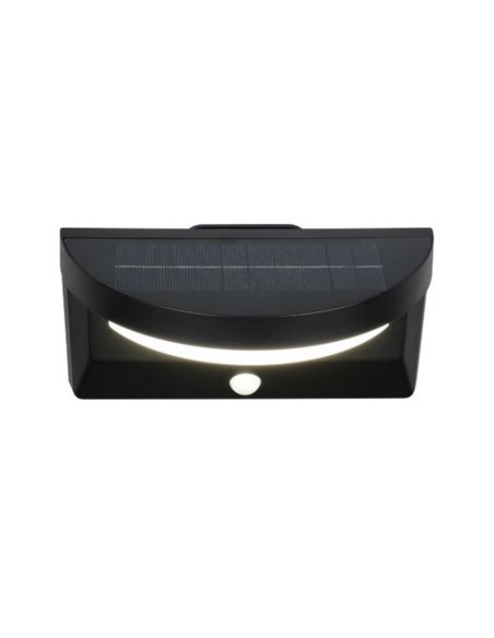 Aplique solar LED MORO redondeado, sensor de oscuridad, batería recargable y regulable 8W 850lm, 4000K IP44