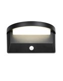 Aplique solar LED MORO redondeado, sensor de oscuridad, batería recargable y regulable 8W 850lm, 4000K IP44