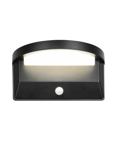 Aplique solar LED MORO redondeado, sensor de oscuridad, batería recargable y regulable 8W 850lm, 4000K IP44