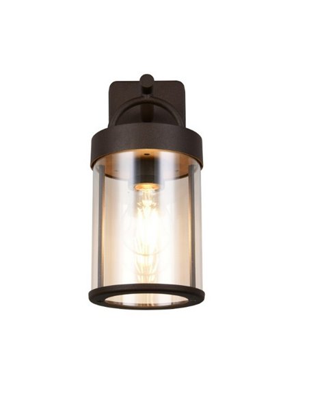 Applique murale style lanterne moderne ALMERIA ampoule excl. 1x E27 max. 28W IP44 Oxyde