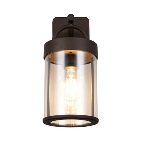Applique murale style lanterne moderne ALMERIA ampoule excl. 1x E27 max. 28W IP44 Oxyde