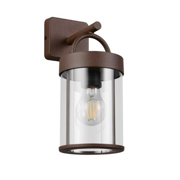 Applique murale style lanterne moderne ALMERIA ampoule excl. 1x E27 max. 28W IP44 Oxyde