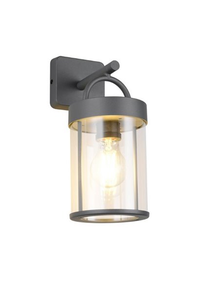Aplique estilo farolillo moderno ALMERIA bombilla excl. 1x E27 max. 28W IP44 Antracita