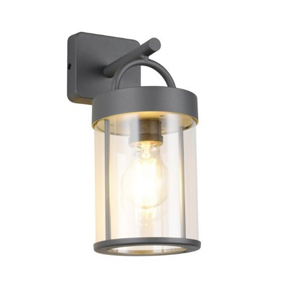 Aplique estilo farolillo moderno ALMERIA bombilla excl. 1x E27 max. 28W IP44 Antracita