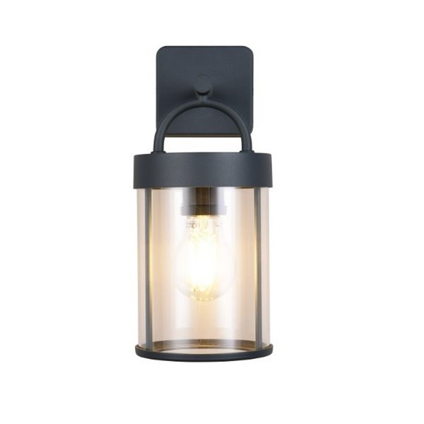 Applique murale style lanterne moderne ALMERIA ampoule excl. 1x E27 max. 28W IP44 Anthracite