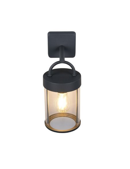 Aplique estilo farolillo moderno ALMERIA bombilla excl. 1x E27 max. 28W IP44 Antracita
