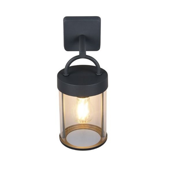 Applique murale style lanterne moderne ALMERIA ampoule excl. 1x E27 max. 28W IP44 Anthracite