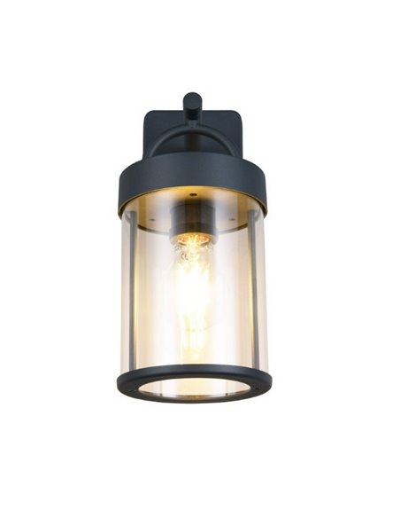 Aplique estilo farolillo moderno ALMERIA bombilla excl. 1x E27 max. 28W IP44 Antracita