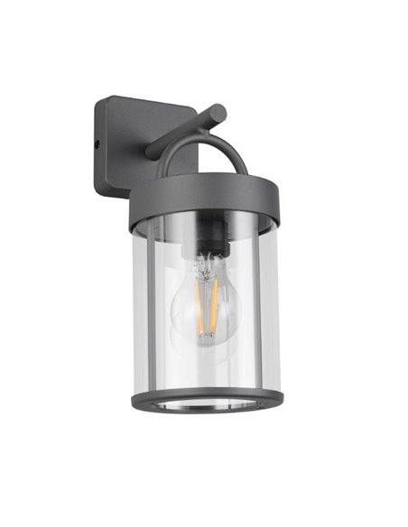 Aplique estilo farolillo moderno ALMERIA bombilla excl. 1x E27 max. 28W IP44 Antracita