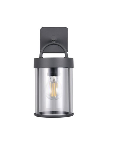 Aplique estilo farolillo moderno ALMERIA bombilla excl. 1x E27 max. 28W IP44 Antracita