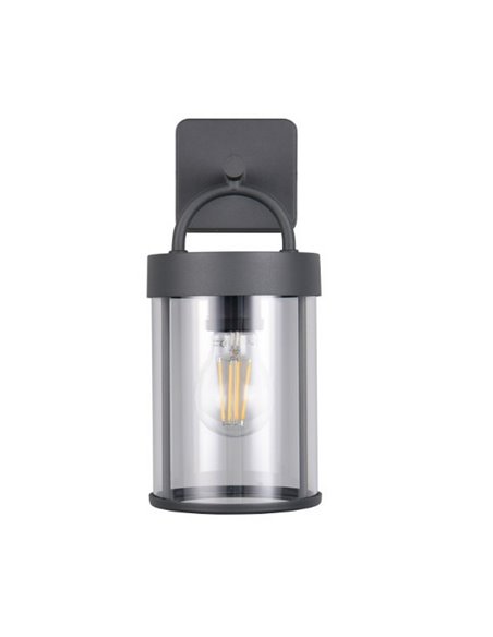 Aplique estilo farolillo moderno ALMERIA bombilla excl. 1x E27 max. 28W IP44 Antracita