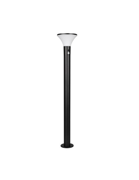 Poste solar para exterior GORDA 100cm sensor de movimiento, batería recargable 3,5W 500lm 4000K