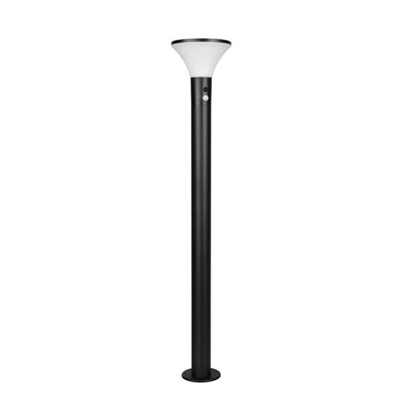 Poste solar para exterior GORDA 100cm sensor de movimiento, batería recargable 3,5W 500lm 4000K