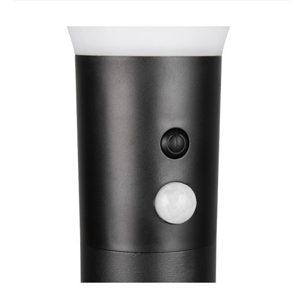 Poste solar externo Gorda de 100 cm com sensor de movimento, bateria recarregável de 3,5 W, 500 lm, 4000 K