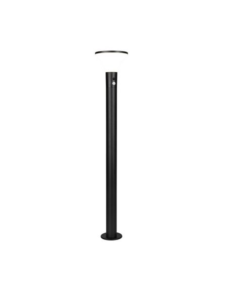 Poste solar para exterior GORDA 100cm sensor de movimiento, batería recargable 3,5W 500lm 4000K