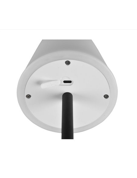 Luminária de mesa LED MARTINEZ, recarregável via USB e regulável, 2,2 W, 250 lm, 2700 - 6500 K, IP44