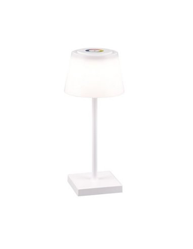 Lâmpada LED RGBW para área externa SANCHEZ 2,1 W 190 lm, 3000+4000+5000 K IP44 regulável, recarregável por USB