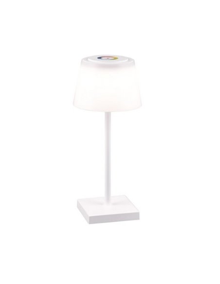 Lámpara exterior LED regulable RGBW, recargable USB SANCHEZ 2,1W 190lm, 3000+4000+5000K IP44