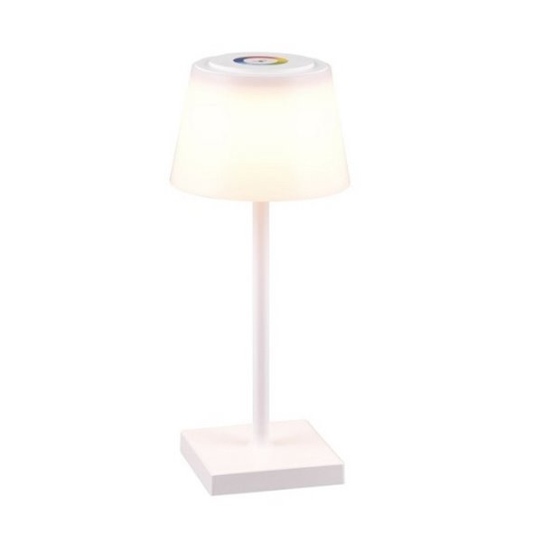 Lámpara exterior LED regulable RGBW, recargable USB SANCHEZ 2,1W 190lm, 3000+4000+5000K IP44