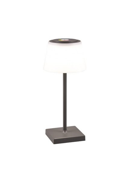 Lámpara exterior LED regulable RGBW, recargable USB SANCHEZ 2,1W 190lm, 3000+4000+5000K IP44