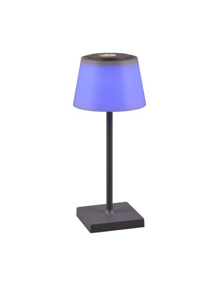 Lámpara exterior LED regulable RGBW, recargable USB SANCHEZ 2,1W 190lm, 3000+4000+5000K IP44