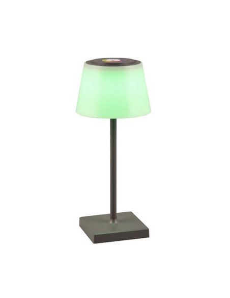 Lâmpada LED RGBW para área externa SANCHEZ 2,1 W 190 lm, 3000+4000+5000 K IP44 regulável, recarregável por USB