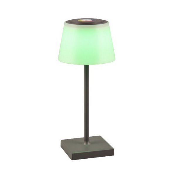 Lámpara exterior LED regulable RGBW, recargable USB SANCHEZ 2,1W 190lm, 3000+4000+5000K IP44