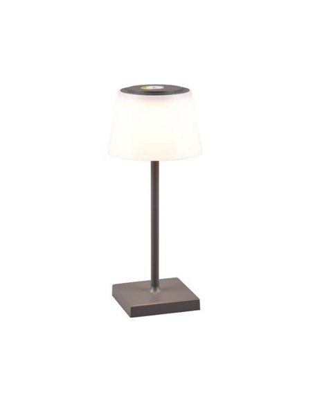Lâmpada LED RGBW para área externa SANCHEZ 2,1 W 190 lm, 3000+4000+5000 K IP44 regulável, recarregável por USB