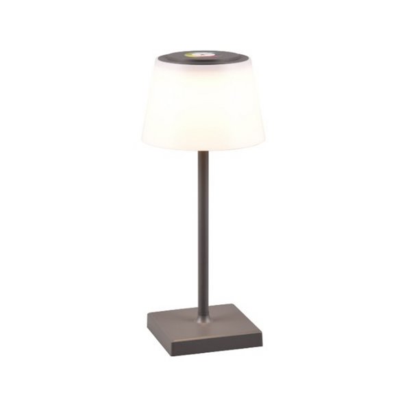Lâmpada LED RGBW para área externa SANCHEZ 2,1 W 190 lm, 3000+4000+5000 K IP44 regulável, recarregável por USB