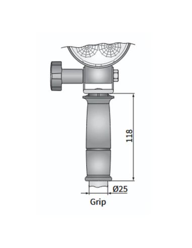 Faro LED redondo empuñadura 2000lm 35º 12-24V con Base Magnética, Cable Espiral 8 metros, Enchufe Mechero e Interruptor