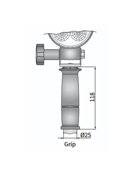 Faro LED redondo empuñadura 2000lm 35º 12-24V con Base Magnética, Cable Espiral 8 metros, Enchufe Mechero e Interruptor