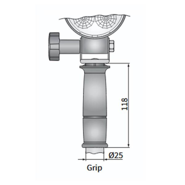 Faro LED redondo empuñadura 2000lm 35º 12-24V con Base Magnética, Cable Espiral 8 metros, Enchufe Mechero e Interruptor