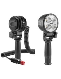 Faro LED redondo empuñadura 2000lm 35º 12-24V con Base Magnética, Cable Espiral 8 metros, Enchufe Mechero e Interruptor