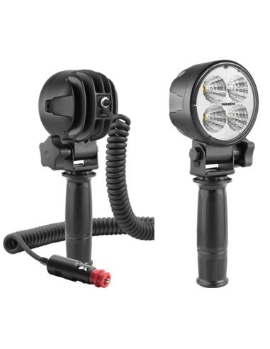 Faro LED redondo empuñadura 2000lm 35º 12-24V con Base Magnética, Cable Espiral 8 metros, Enchufe Mechero e Interruptor