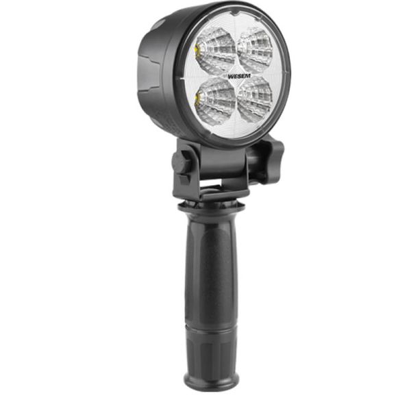 Faro LED redondo empuñadura 2000lm 35º 12-24V con Base Magnética, Cable Espiral 8 metros, Enchufe Mechero e Interruptor