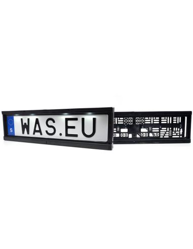Éclairage de plaque d'immatriculation à LED avec support universel homologué W253 12 V 24 V - R10 L 1b 2100