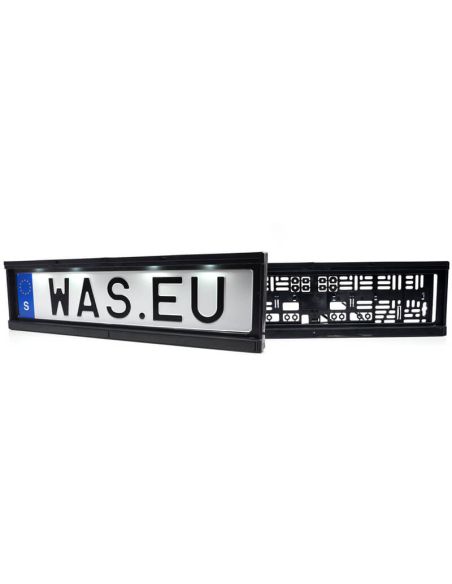 Éclairage de plaque d'immatriculation à LED avec support universel homologué W253 12 V 24 V - R10 L 1b 2100