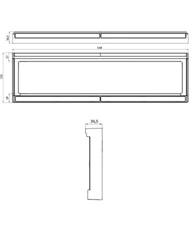 Medidas Luz LED de Matrícula con Soporte Universal Homologada W253 12V 24V - R10 L 1b 2100
