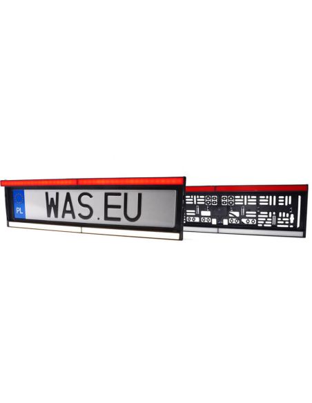 Portamatrículas LED con Luz de Matrícula, Marcha Atrás y Freno 12/24V W253 Homologado AR S3 1b 2101