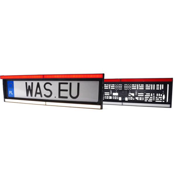 Portamatrículas LED con Luz de Matrícula, Marcha Atrás y Freno 12/24V W253 Homologado AR S3 1b 2101