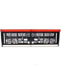 Portamatrículas LED con Luz de Matrícula, Marcha Atrás y Freno 12/24V W253 Homologado AR S3 1b 2101