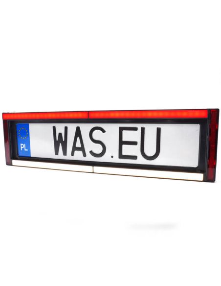 Suporte de placa com luz de placa, ré, freio e refletor 12/24V W253 Aprovado AR S3 IA L Cat. 1b