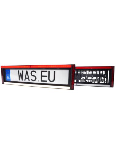 Suporte de placa com luz de placa, ré, freio e refletor 12/24V W253 Aprovado AR S3 IA L Cat. 1b