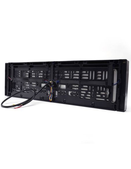 Trasera Portamatrículas con Luz de Matrícula, Marcha Atrás, Freno y Reflecante 12/24V W253 Homologado AR S3 IA L Cat. 1b