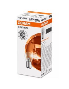 Bombilla OSRAM 7537 P21/5W 24V BAY15d para Camión | Doble Filamento Luz de Freno y Posición