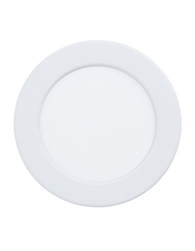 Downlight LED empotrable blanco RGB+TW Ø120mm blanco FUEVA 6-Z, CTT (2700K-4000K-6500K), 5W 620Lm, IP44