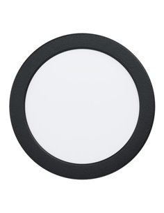 Downlight LED empotrable negro RGB+TW Ø168mm negro FUEVA 6-Z, IP44, CTT (2700K-4000K-6500K), 9,5W 1150Lm