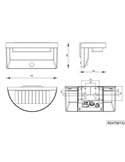Aplique solar LED MORO redondeado, sensor de oscuridad, batería recargable y regulable 8W 850lm, 4000K IP44