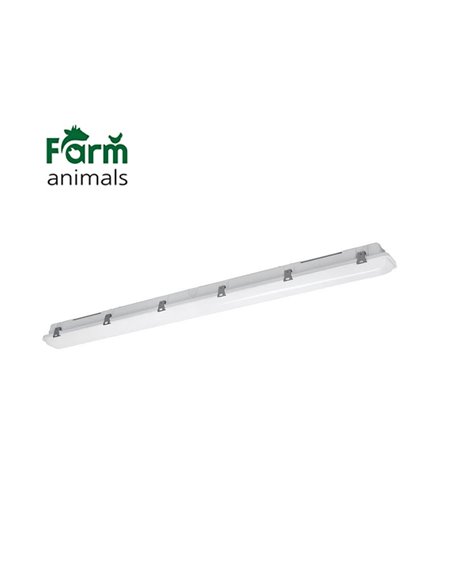 Luminaire LED étanche spécial pour fermes AMMONIAK 120cm, 34W 5900Lm, CTT 3000K-4000K-6500K, IP69K
